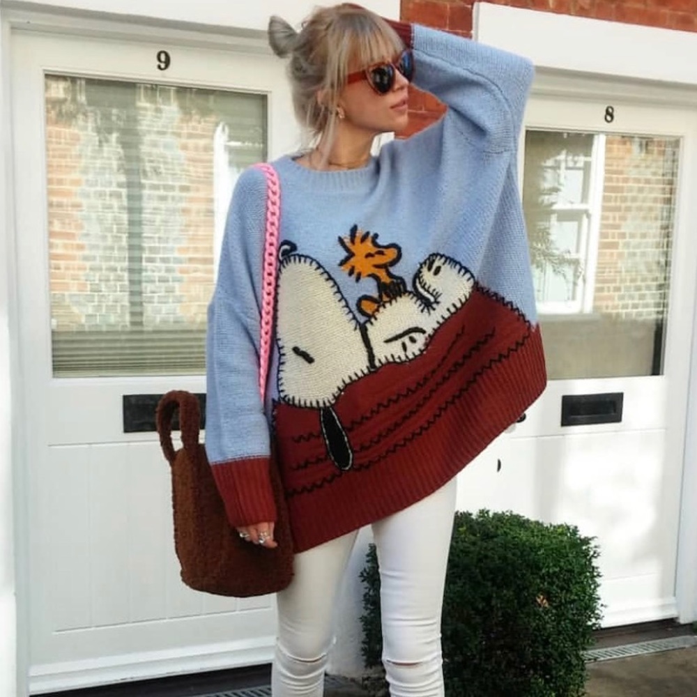 ZARA Snoopy Peanuts Jacquard Sweater - Picture 3 of 8